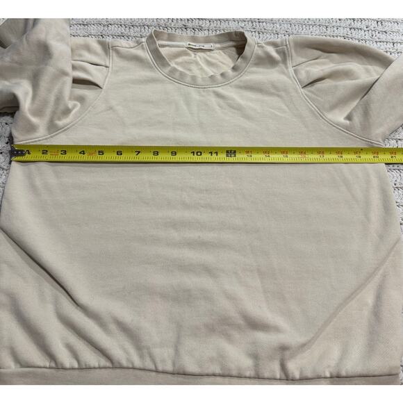 Marine Layer Enya Puff Sleeve Sweatshirt Style 16117 Womens Sz Small Cream *Flaw - Picture 5 of 16